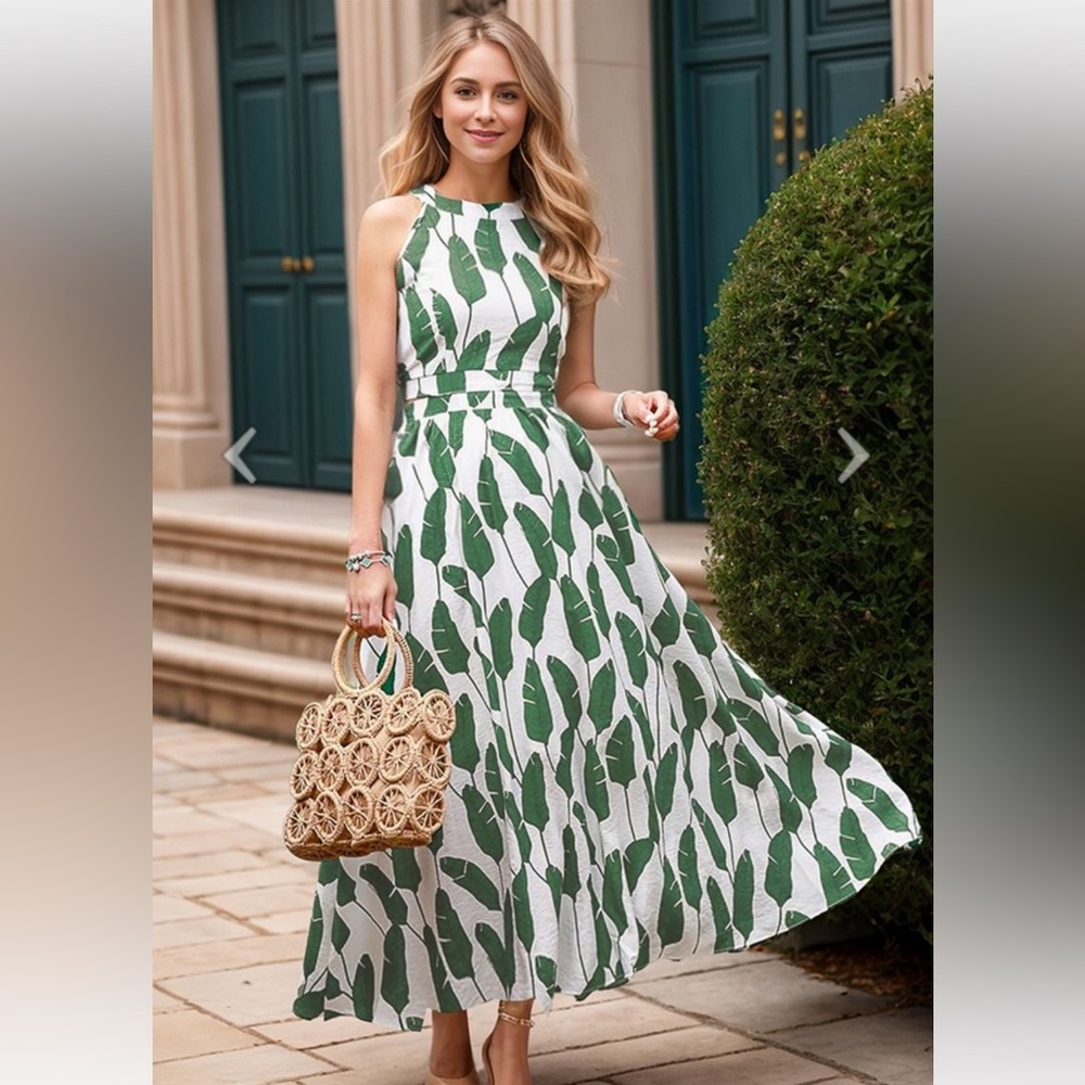 Chicwish Palm Leaf Dress